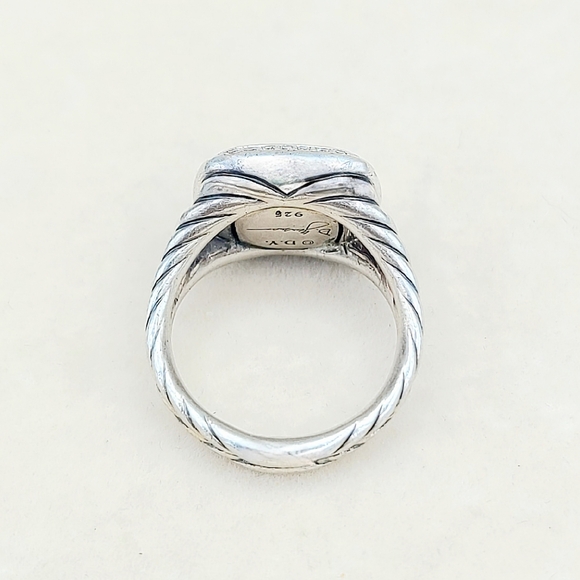 David Yurman Albion® RingSterling Silver with Pavé Diamonds, 11mm - Picture 5 of 13